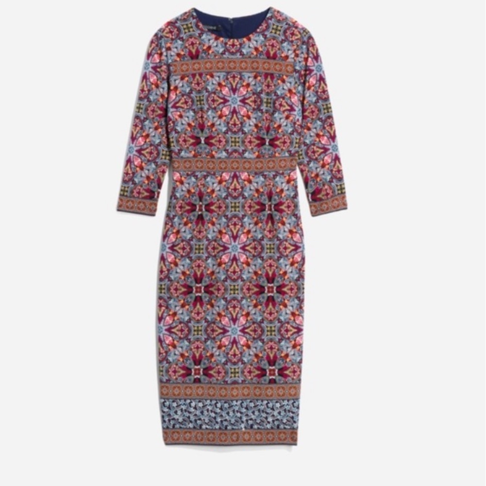 Adorne Robby Knit Dress Boho Print - Picture 2 of 7